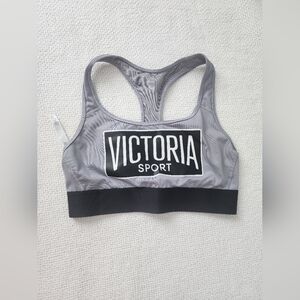 Victoria' s  Secret Gray Racerback Sports Bra